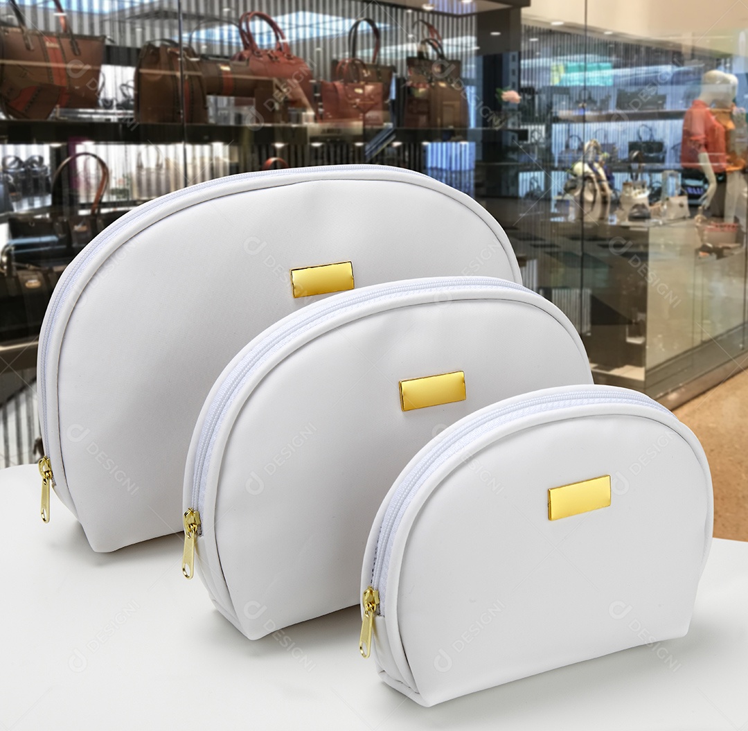 Bolsa necessaire branca para uso diverso