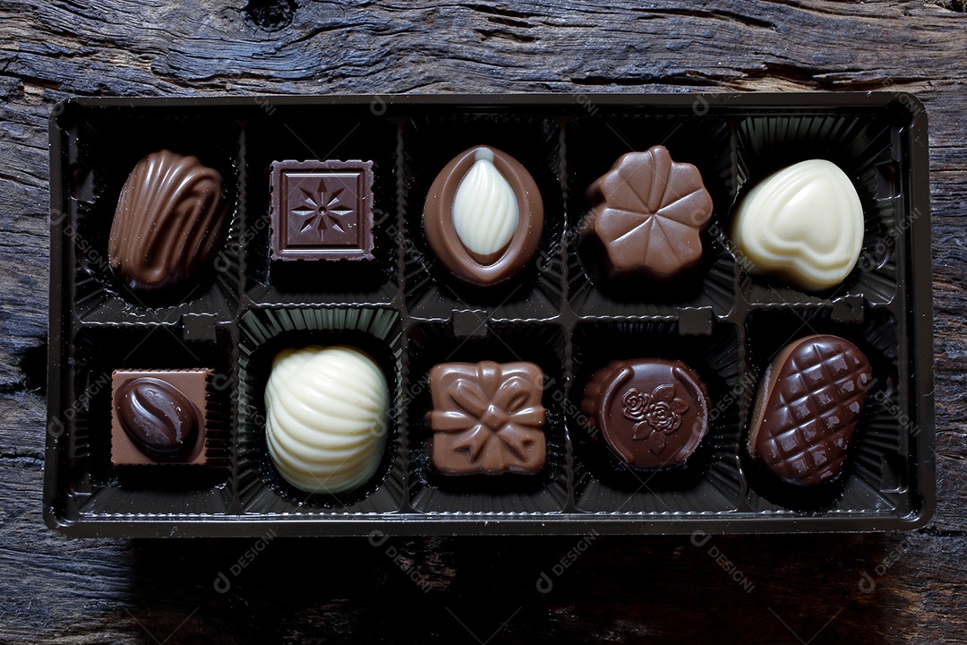 Caixa de bombom de chocolate