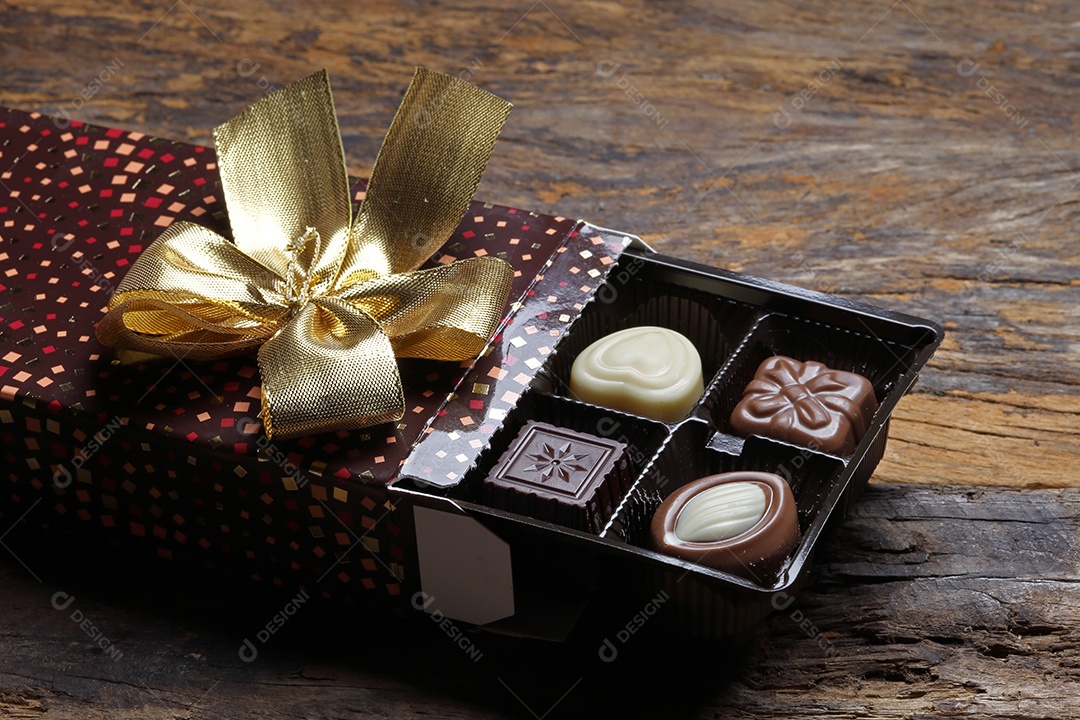 Caixa de bombom de chocolate