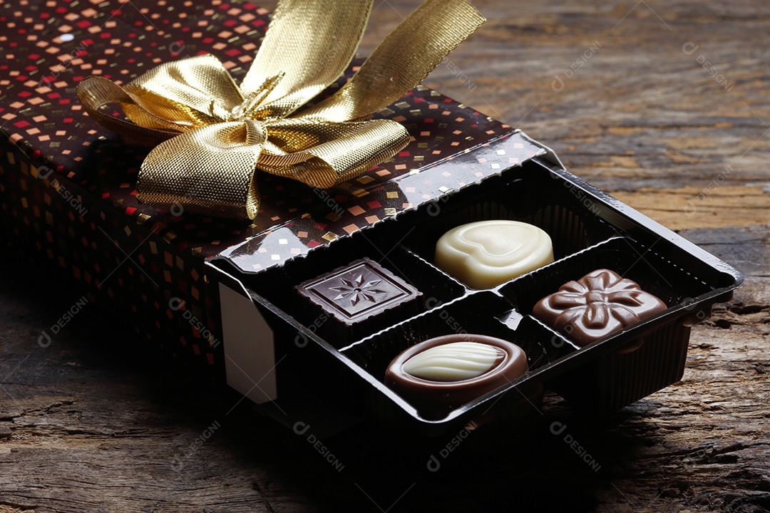 Caixa de bombom de chocolate