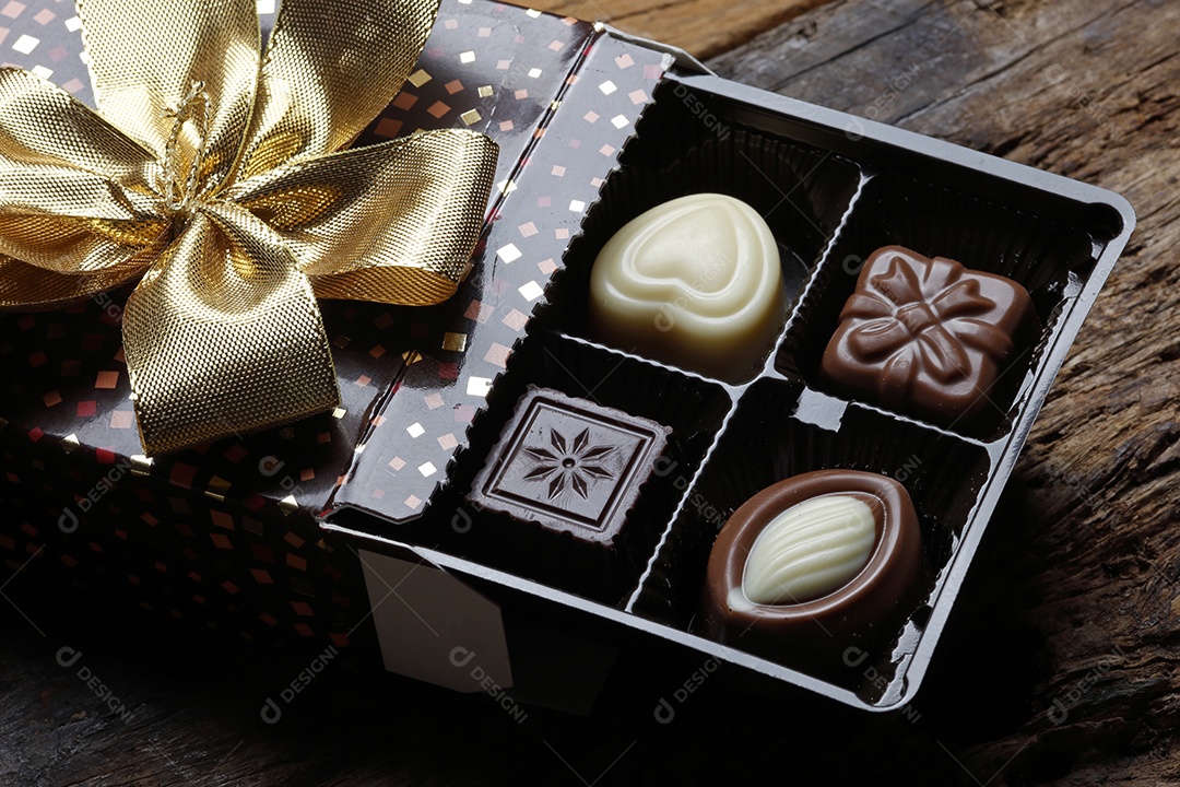 Caixa de bombom de chocolate