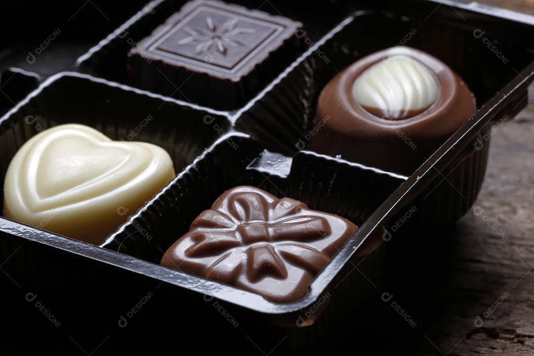 Caixa de bombom de chocolate