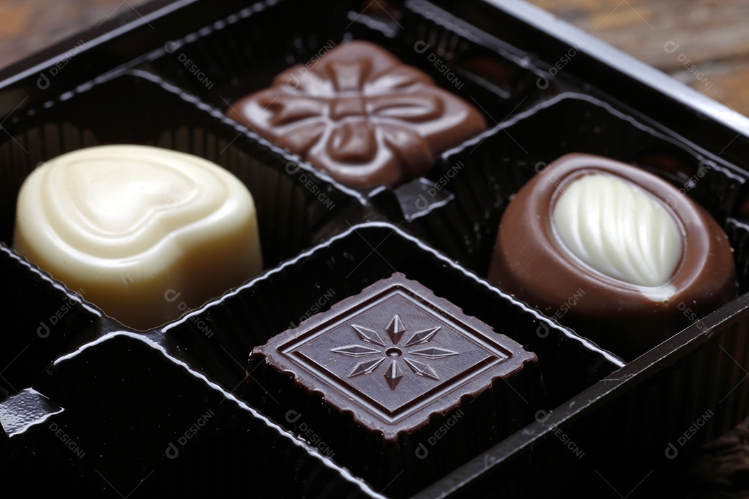 Caixa de bombom de chocolate