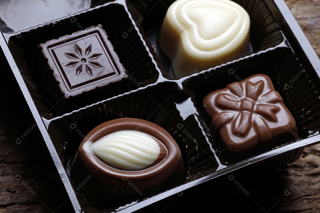 Caixa de bombom de chocolate