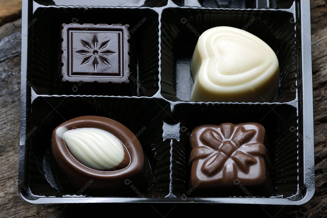 Caixa de bombom de chocolate