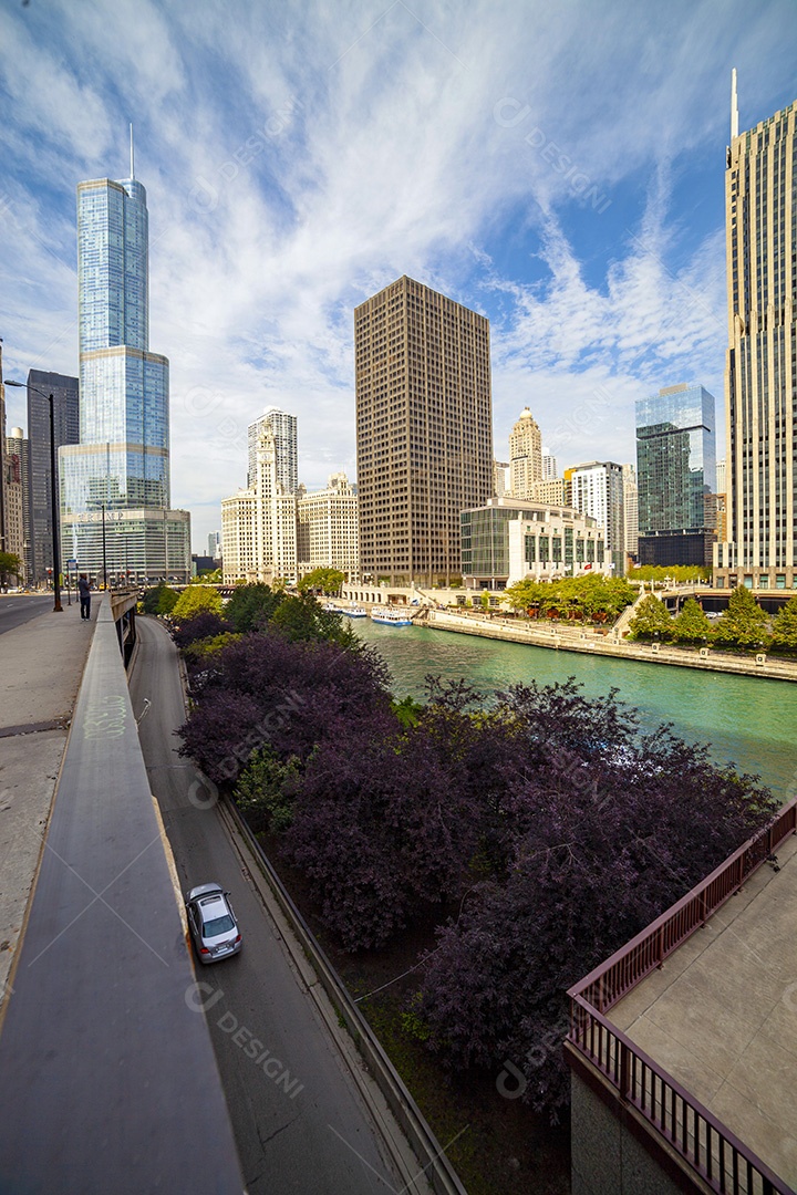 Rio em Chicago linda vista da cidade