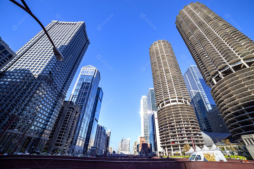 Rio em Chicago linda vista da cidade