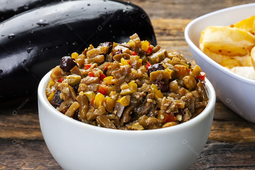 Deliciosa berinjela como aperitivo