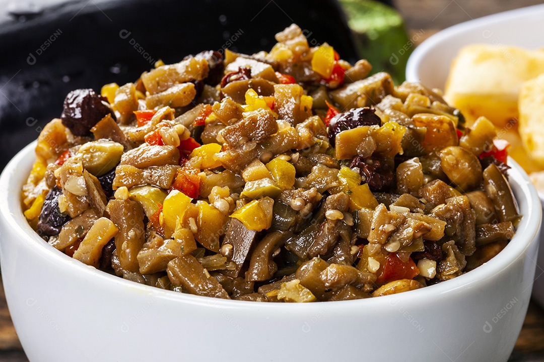 Deliciosa berinjela um aperitivo