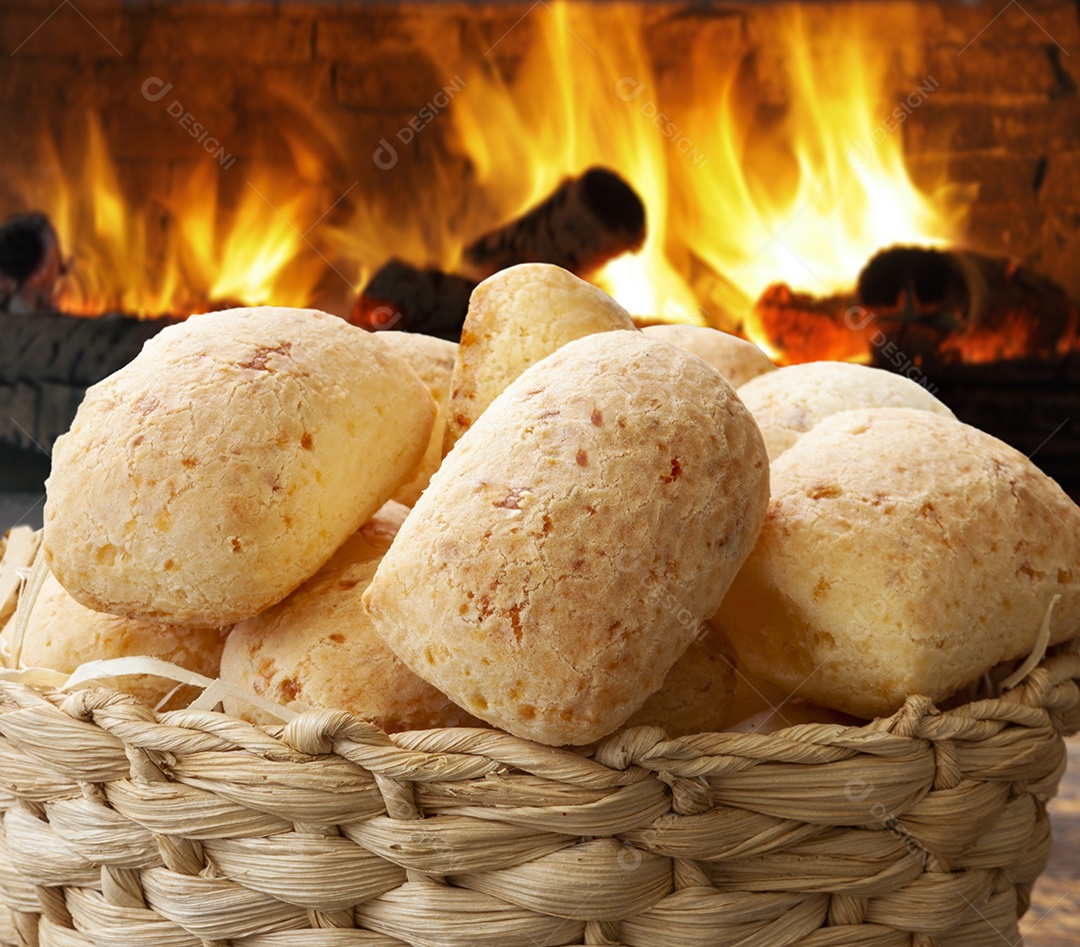 Cesta de pão de queijo