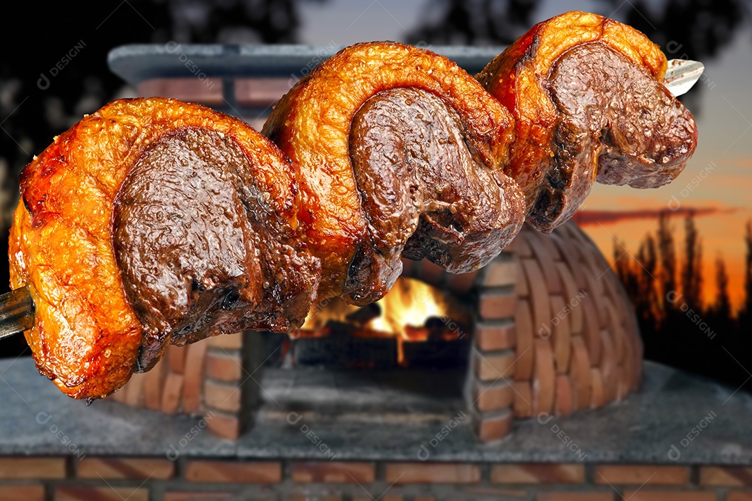 Espeto de picanha assado