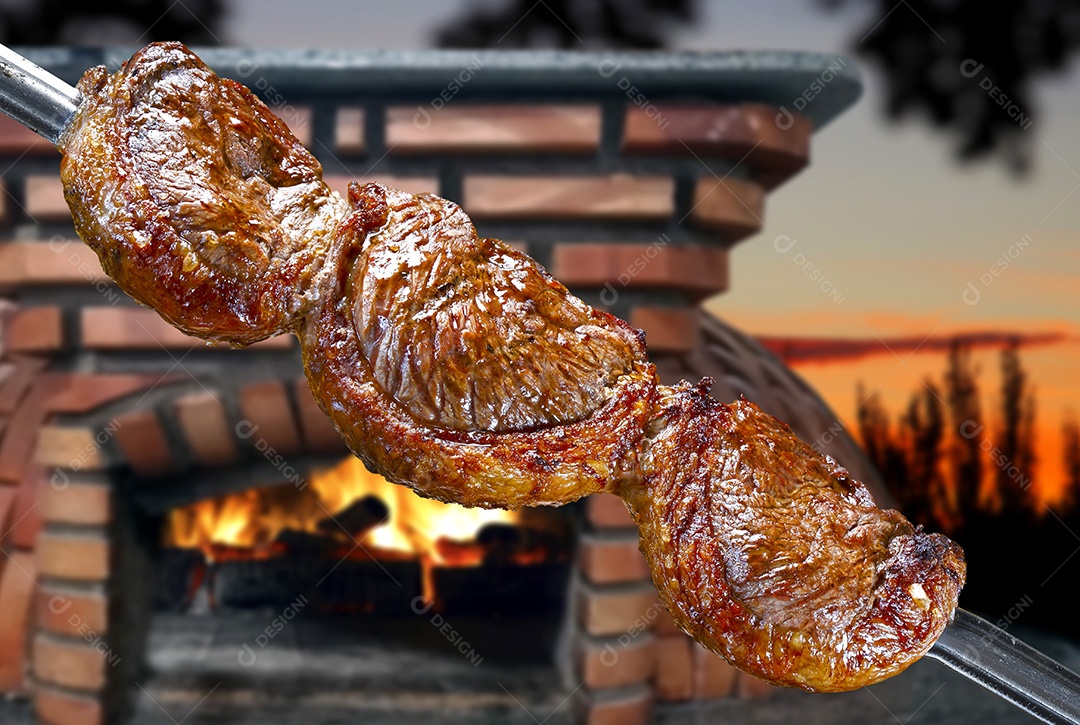 Espeto de picanha assado