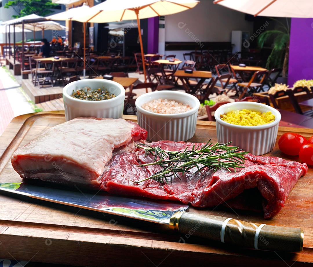 Pedaços Bife de flanco