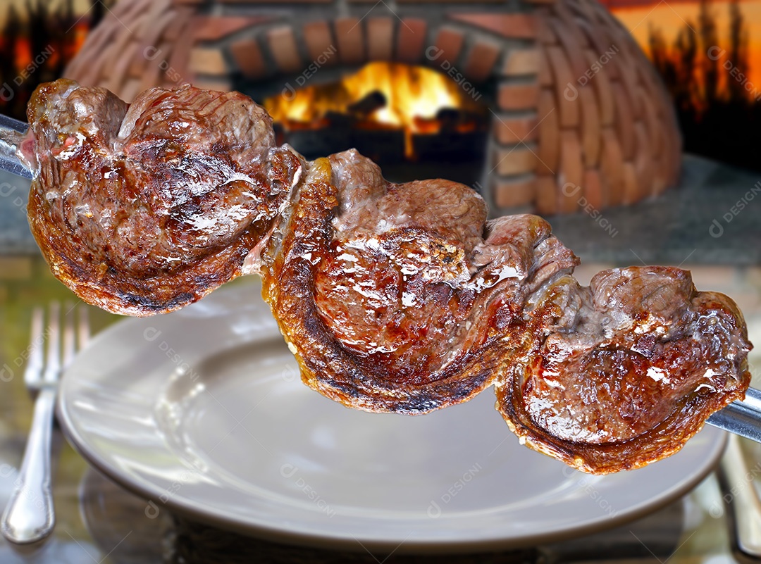 Espeto de picanha assado