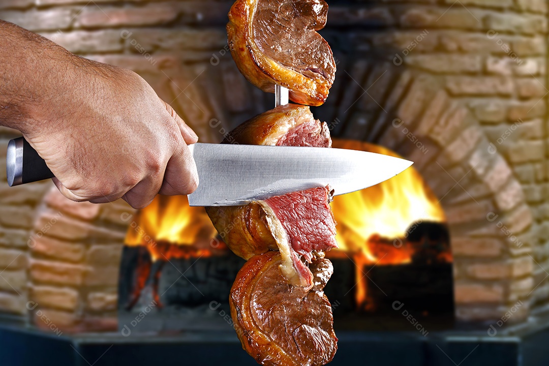 Espeto de picanha assado