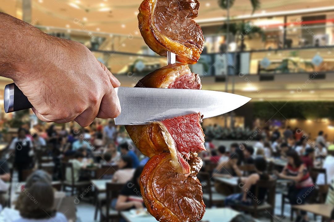 COrte de picanha assado ao ponto