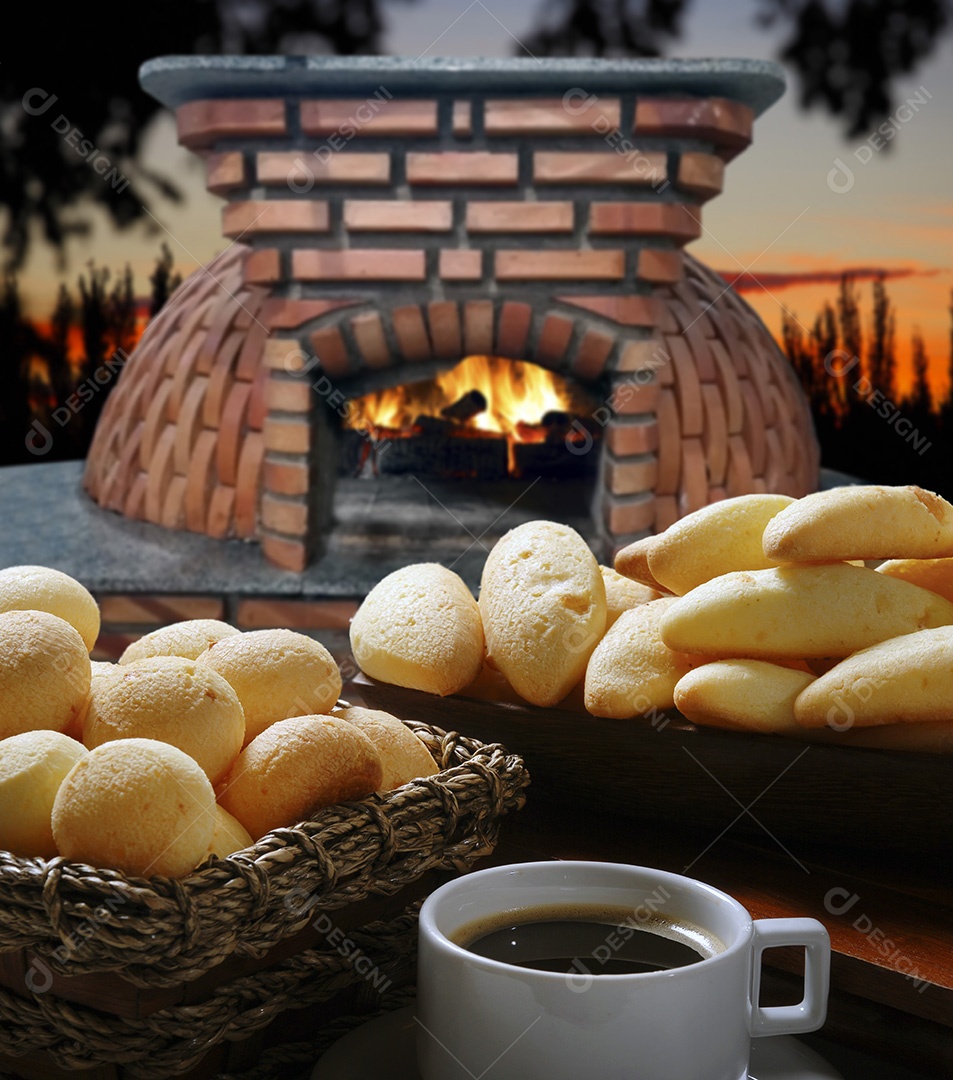 Biscoitos e pães de queijo deliciosos