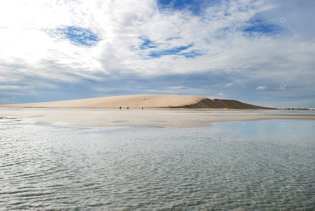 Paisagem de uma praia com dunas