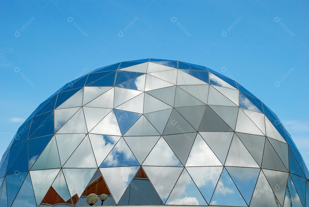 Cúpula de vidro redonda