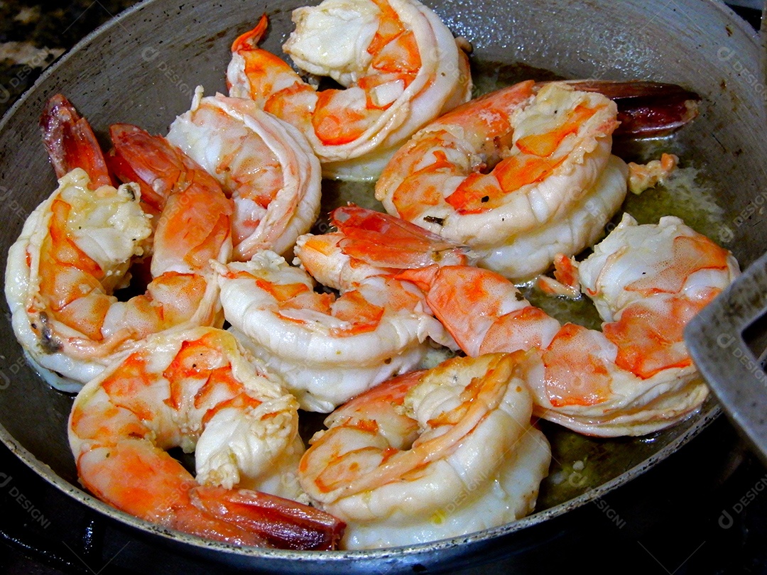 Camarão grande frito