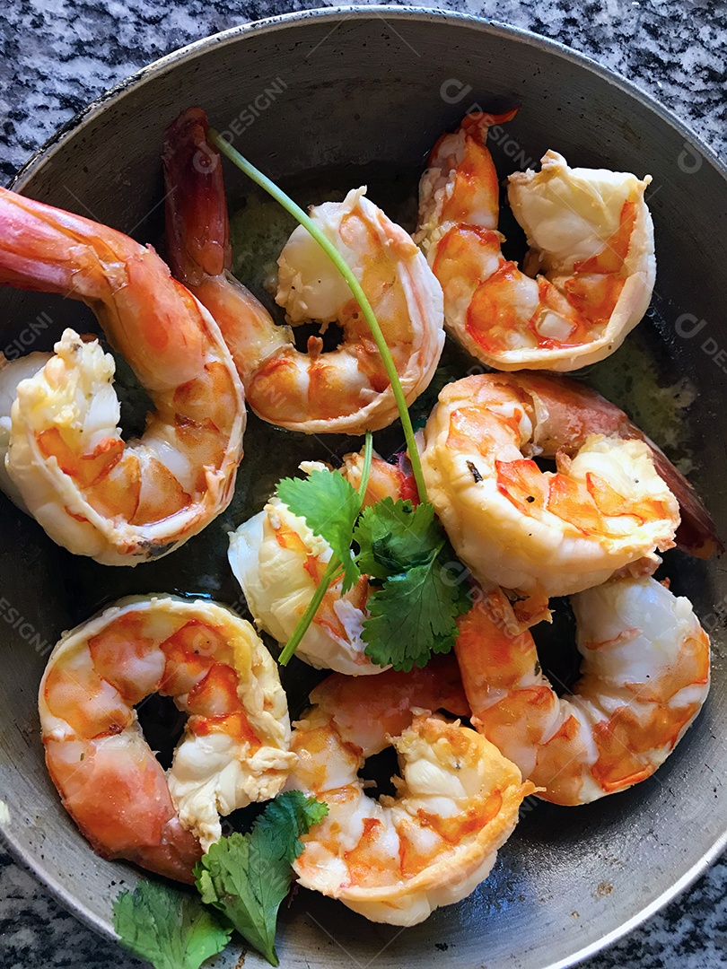 Camarão grande frito