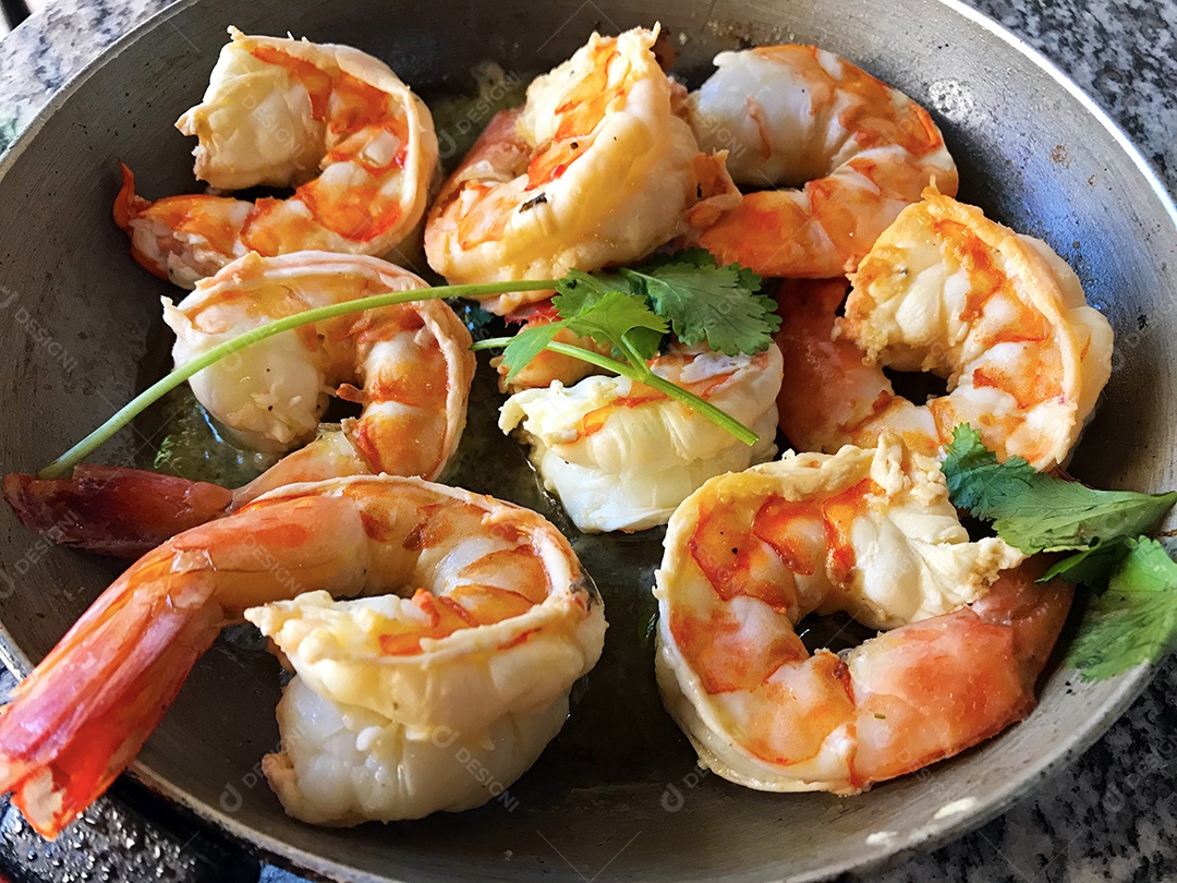 Camarão grande frito