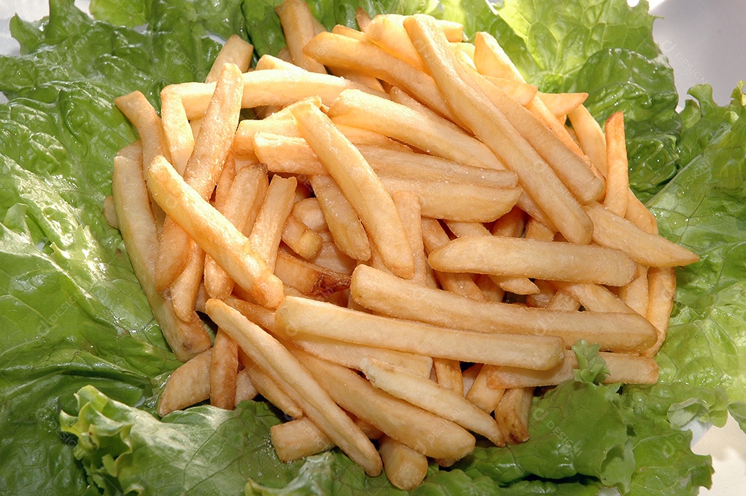 Porção de batatas fritas