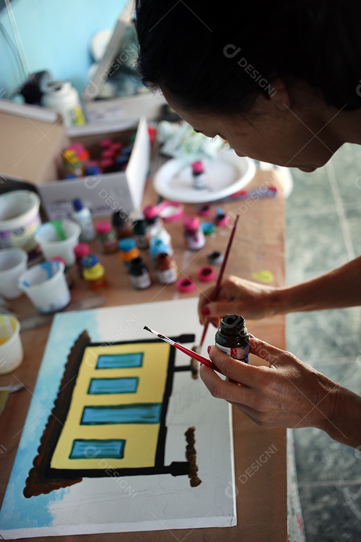 Foto de pintura de uma mulher