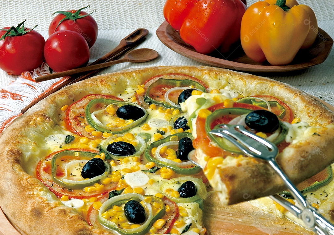 Deliciosa pizza assada