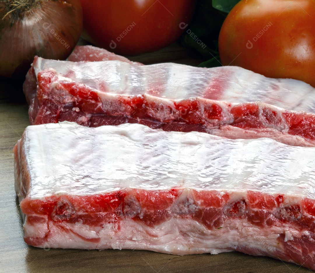 Costela de porco crua