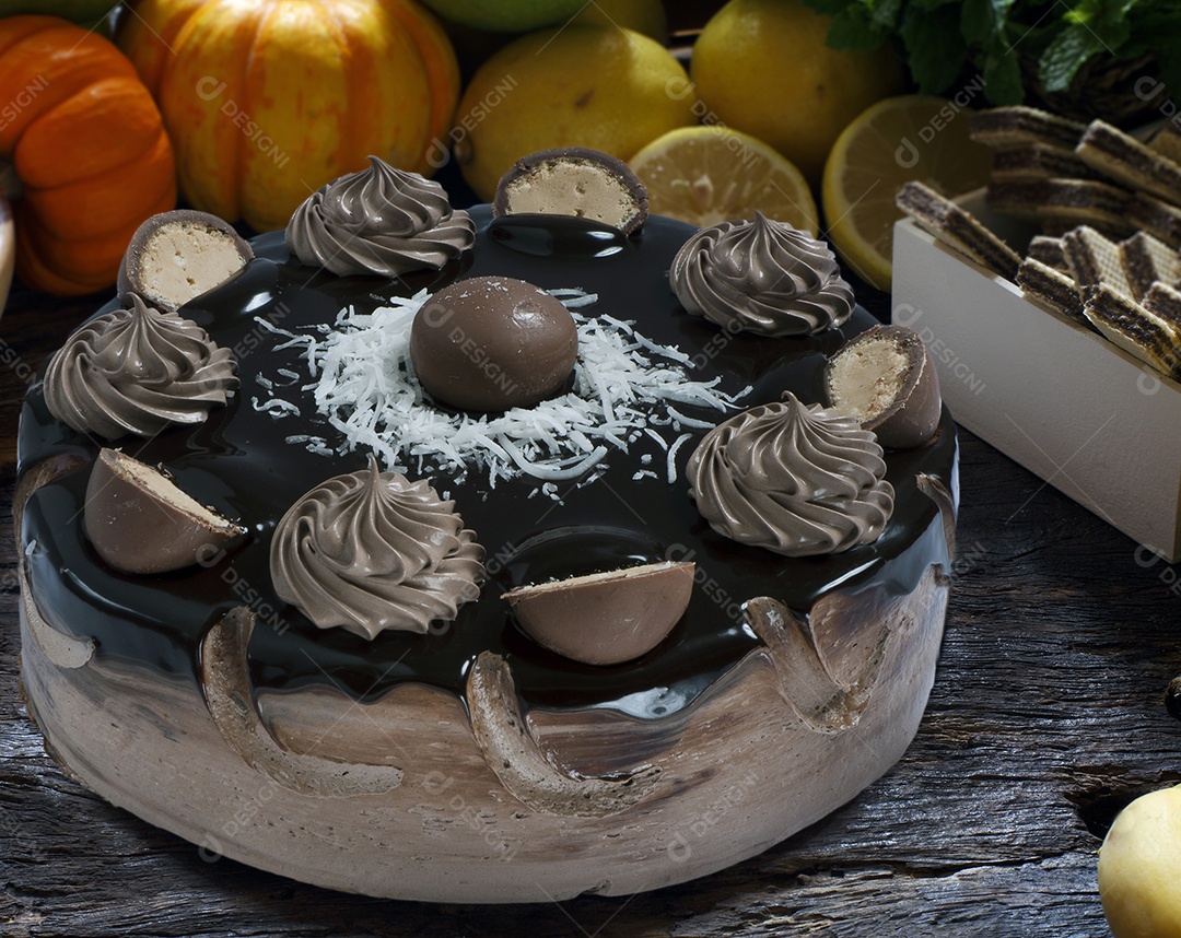 Comida de bolo de chocolate