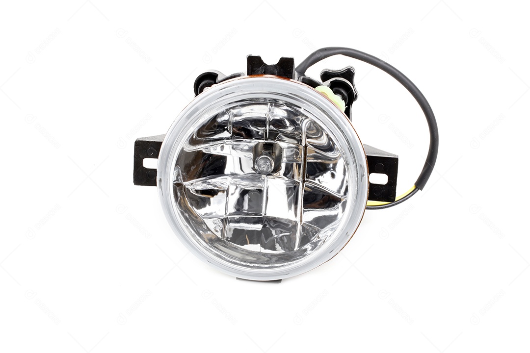 Farol de carro fundo branco