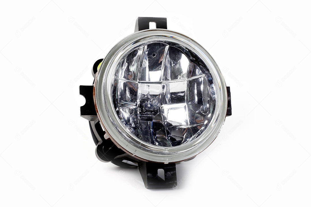 Farol de carro fundo branco