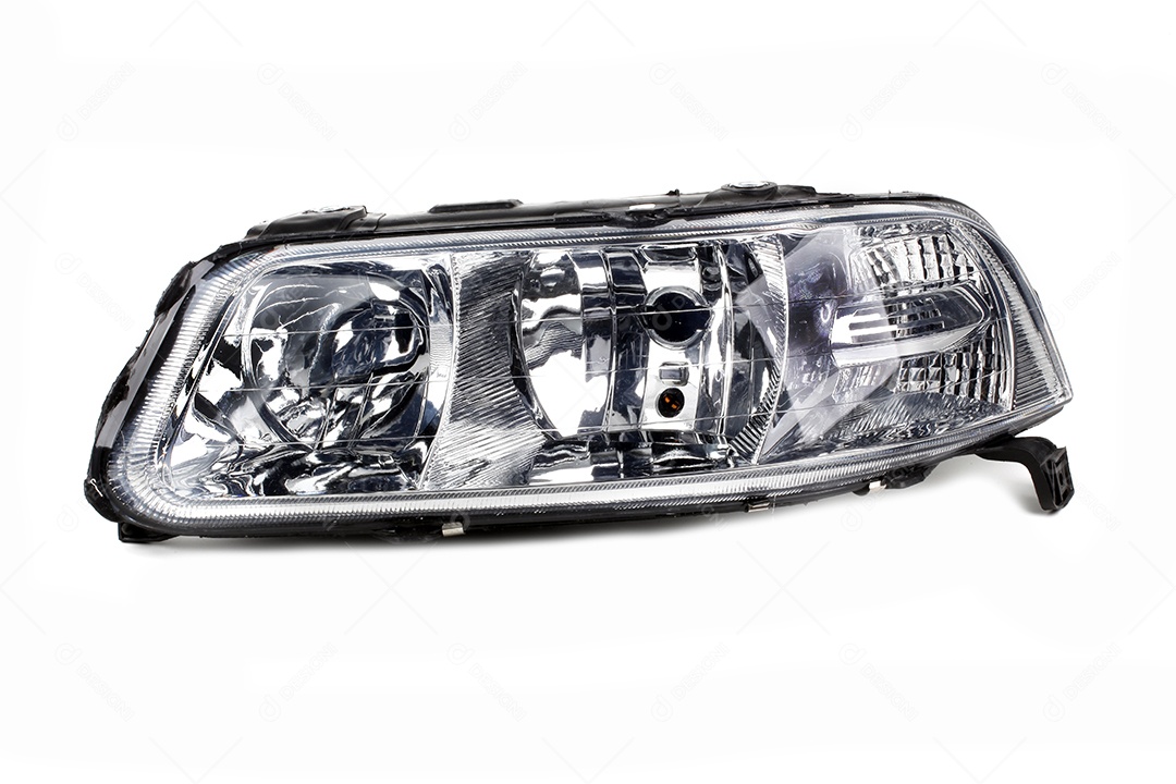 Farol de carro fundo branco