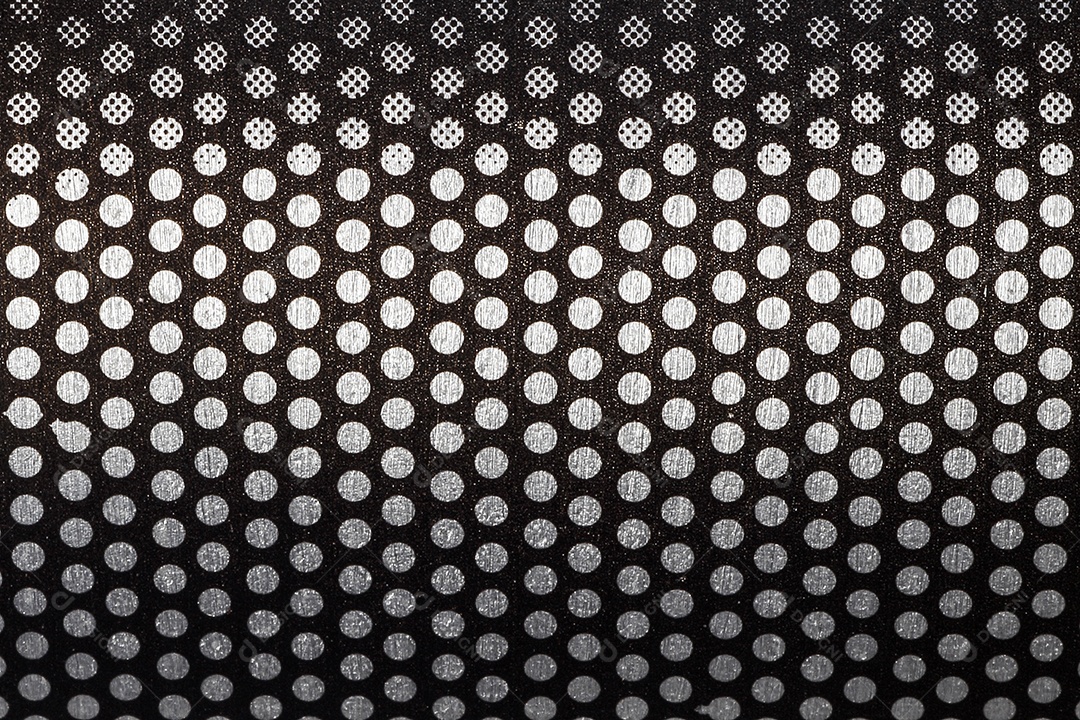 E textura de fundo de metal com bolinhas