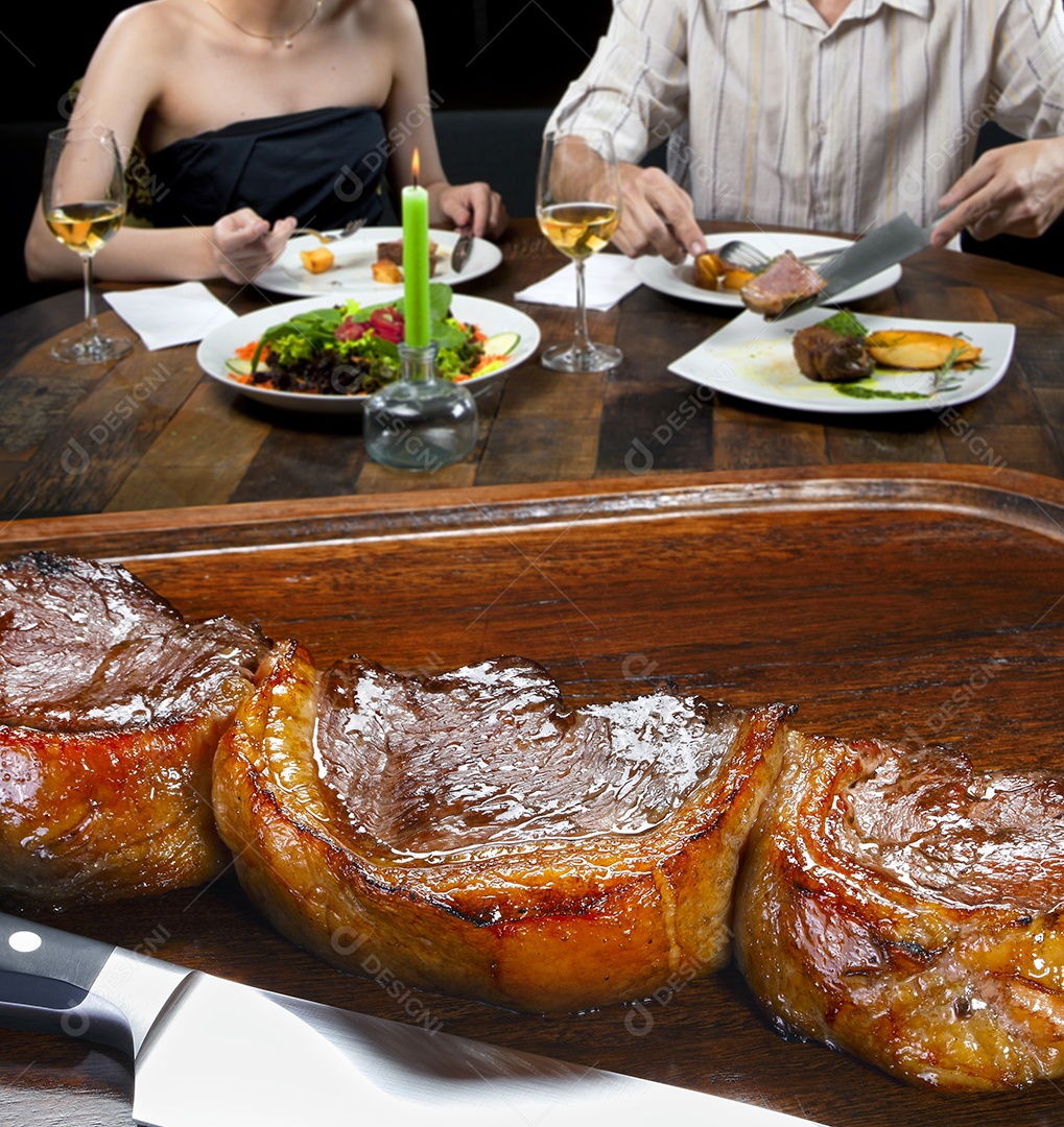 Espeto de picanha para um casal desfrutar