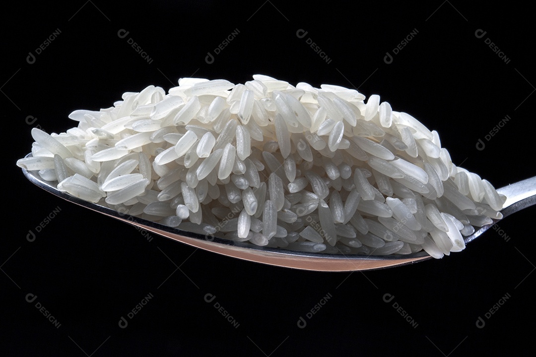 Colher de arroz cru
