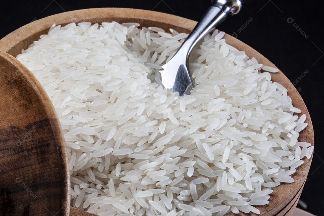 Colher de arroz cru