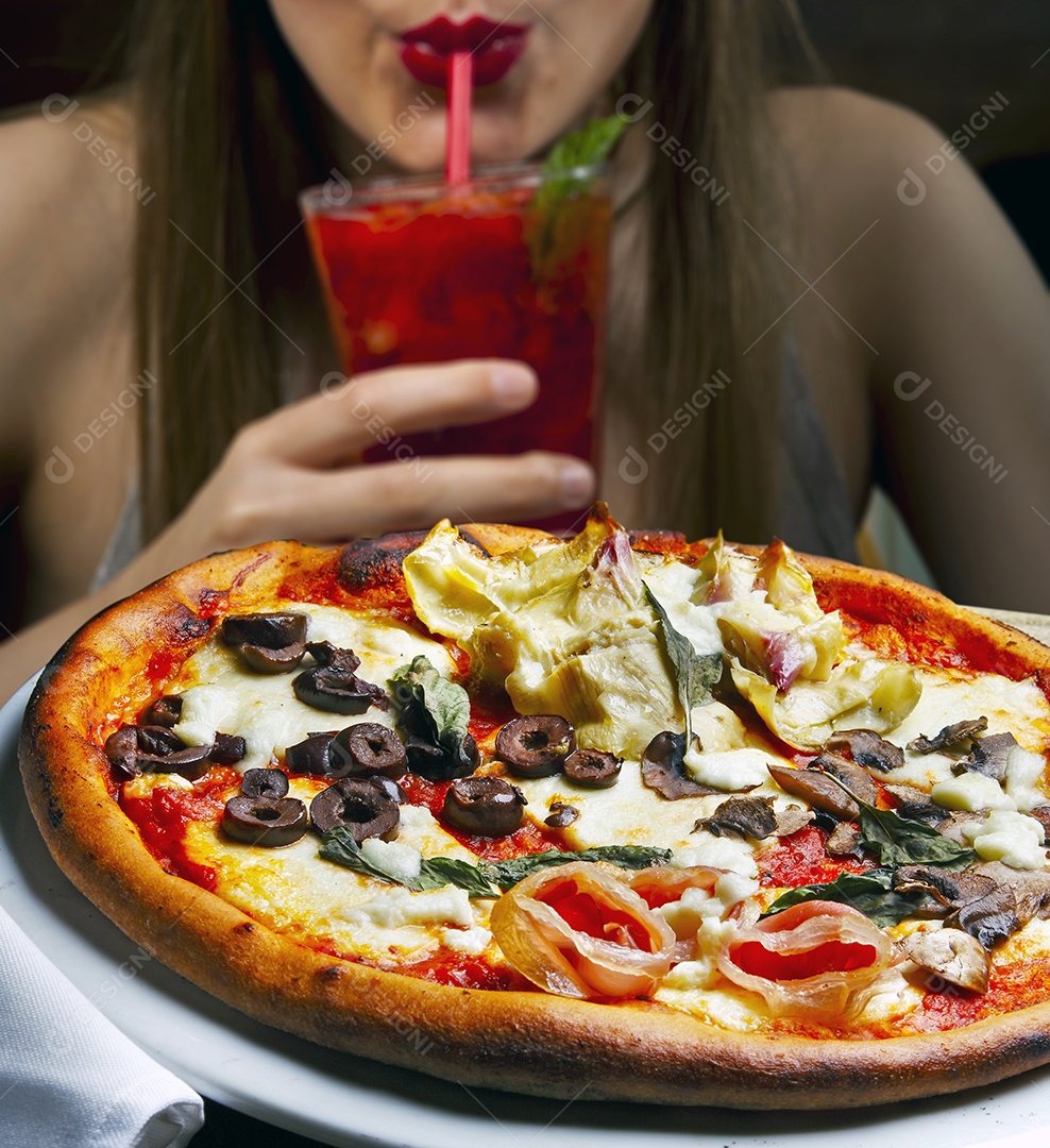 Deliciosa pizza assada