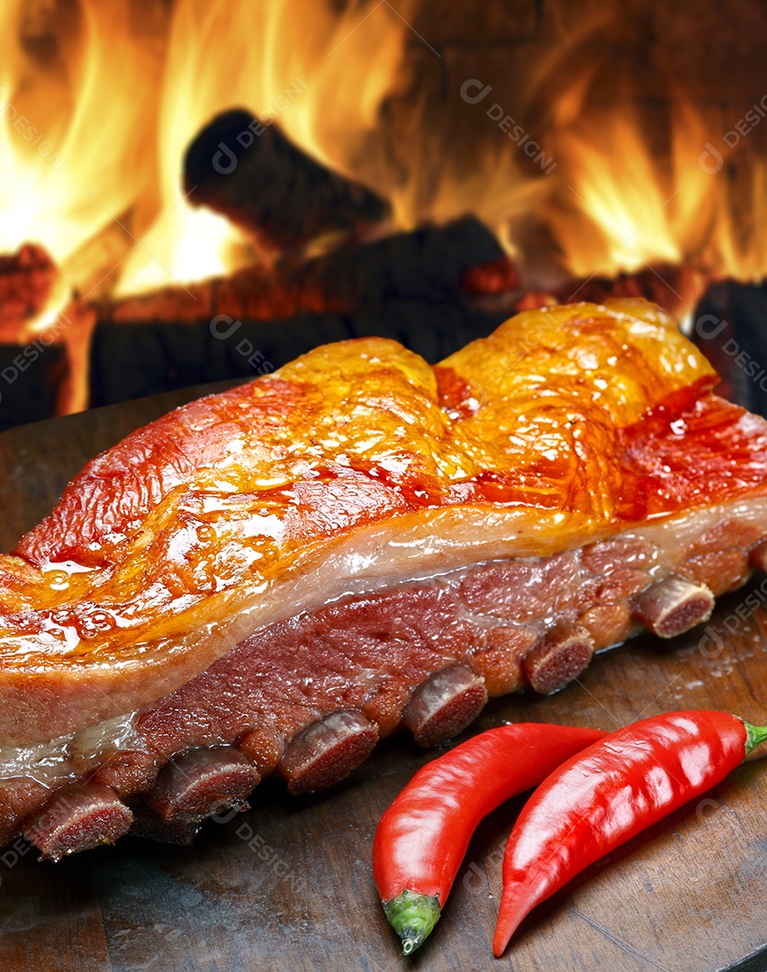 Costela de porco defumada