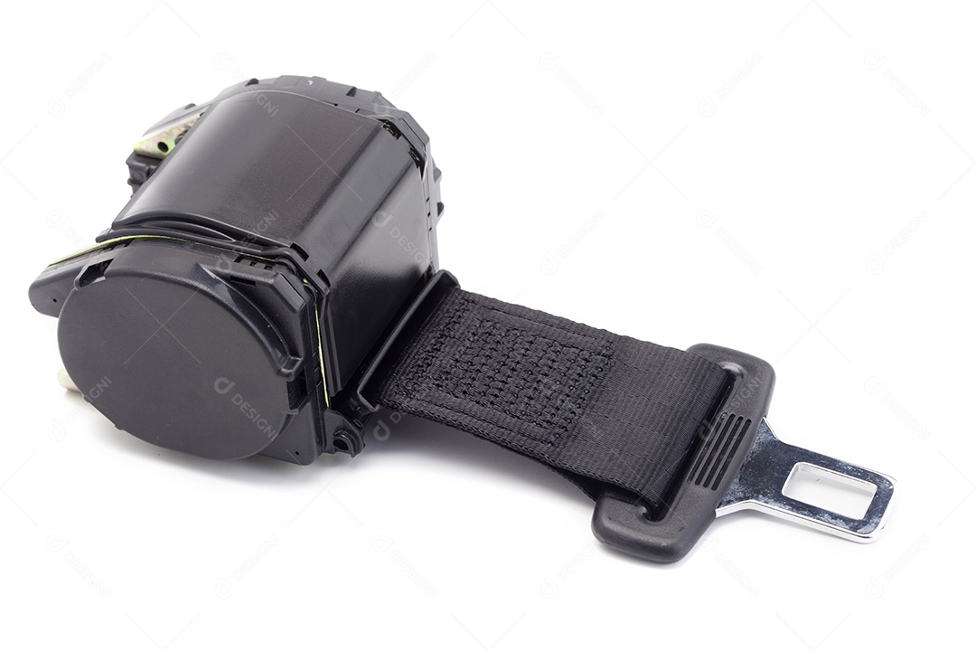 Cinto de segurança automotivo fundo branco