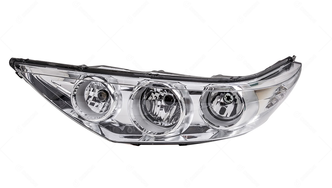 Farol de carro fundo branco