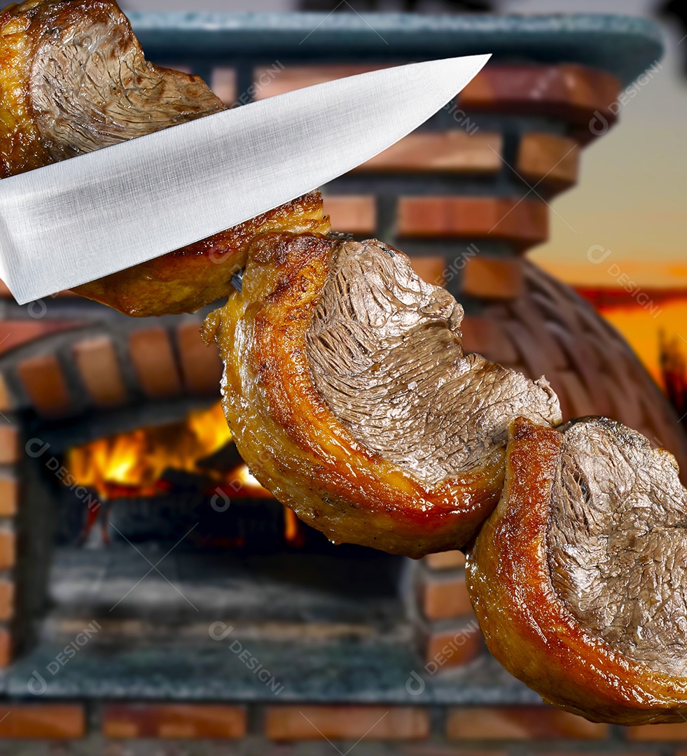 Espeto de carne churrasco