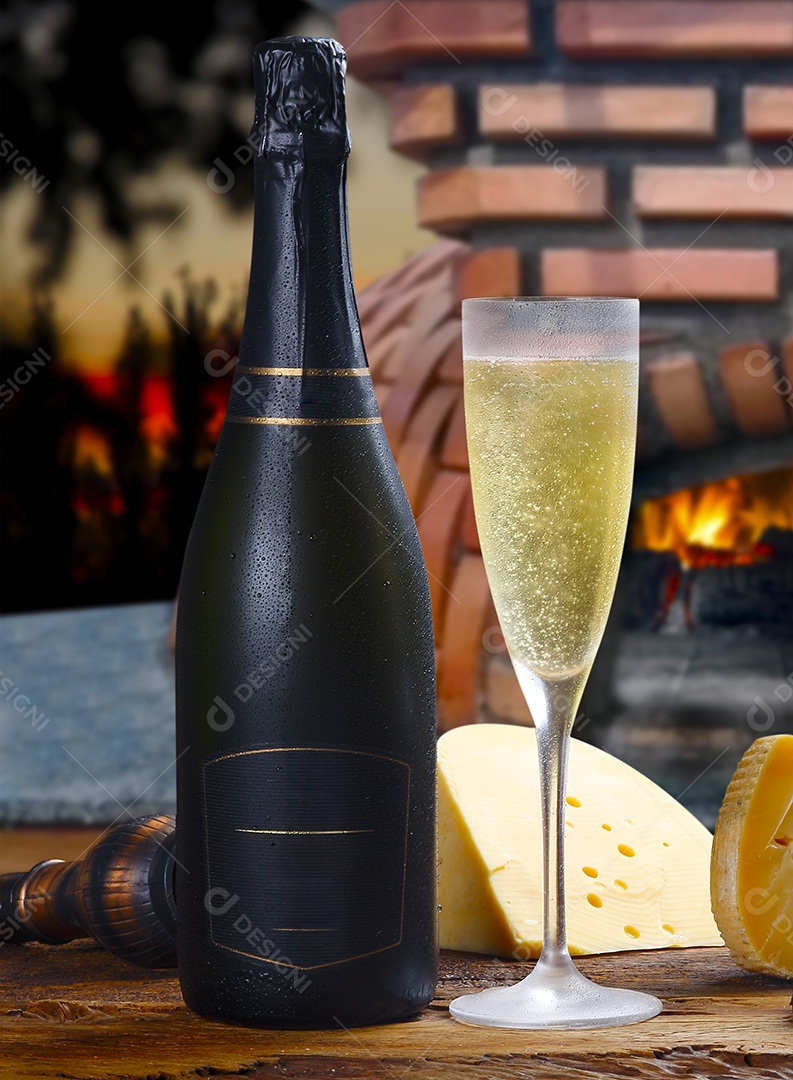 Champanhe com queijo