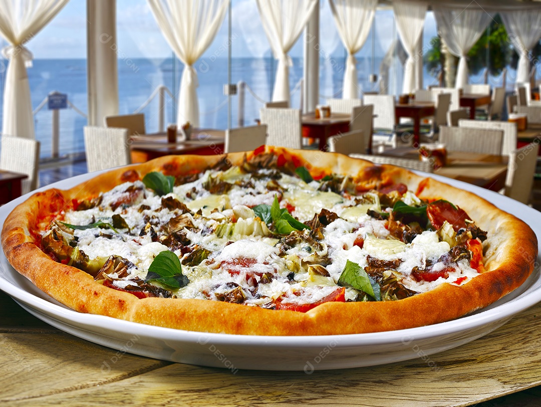 Pizza de queijo deliciosa