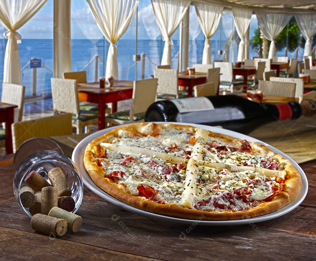 Pizza de sabores deliciosa