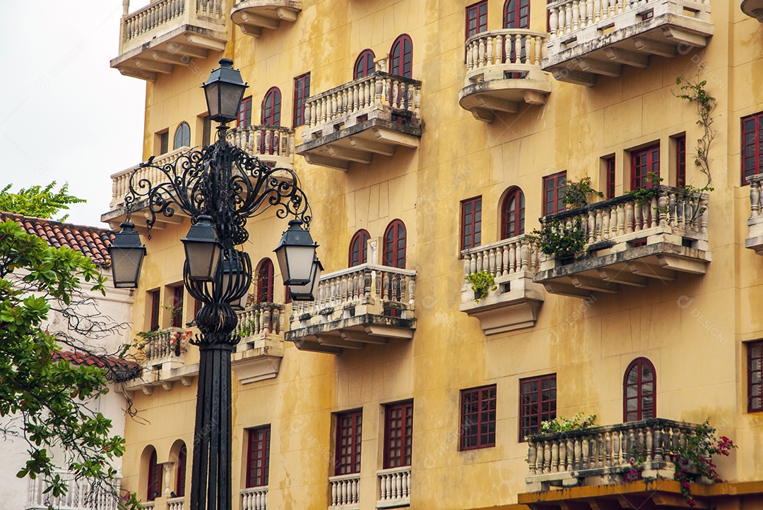 Vista de prédios da cidade de cartagena
