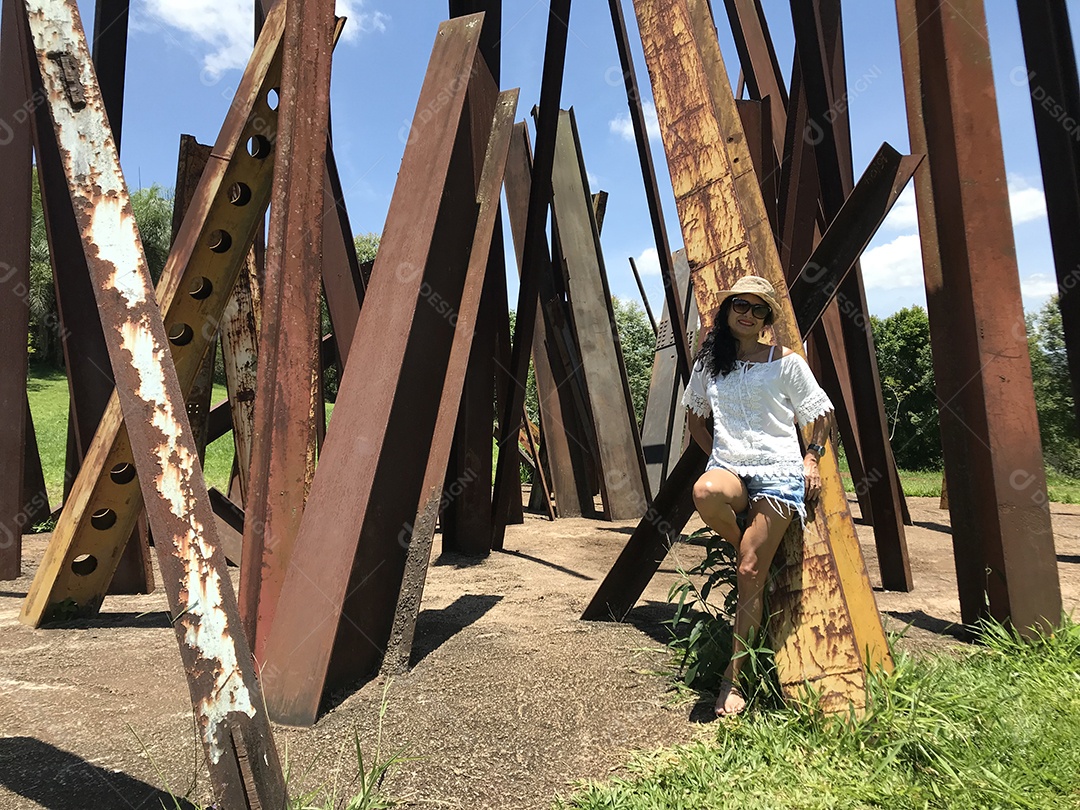Visitante do Museu Inhotim