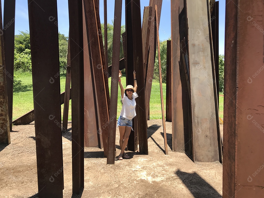 Visitante do Museu Inhotim