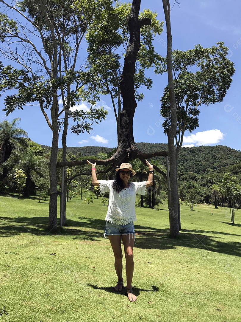 Visitante do Museu Inhotim